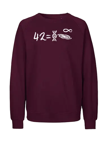 42 equation - equation, hitchhikers guide to the galaxy, galaxy, dont panic, marvin, science, mathematics - Fairtrade Sweatshirt