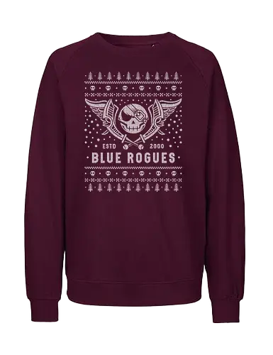 Blue Rogues Air Pirates Christmas - skies, legends, arcadia, sky pirates, air pirates, blue rogues, dreamcast, vyse, skull, adventure, rpg, jrpg, video game, gaming, ugly christmas sweater, nostalgia, christmas, xmas - Fairtrade Sweatshirt