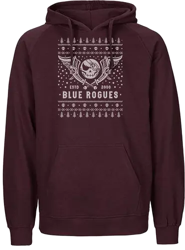 Blue Rogues Air Pirates Christmas - skies, legends, arcadia, sky pirates, air pirates, blue rogues, dreamcast, vyse, skull, adventure, rpg, jrpg, video game, gaming, ugly christmas sweater, nostalgia, christmas, xmas - Fairtrade Hoodie
