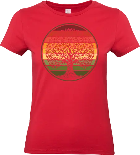 Autumn tree of life - tree of life, yoga, zen, retro, tree, colors, vintage, nature - Standard T-Shirt (Frauen)