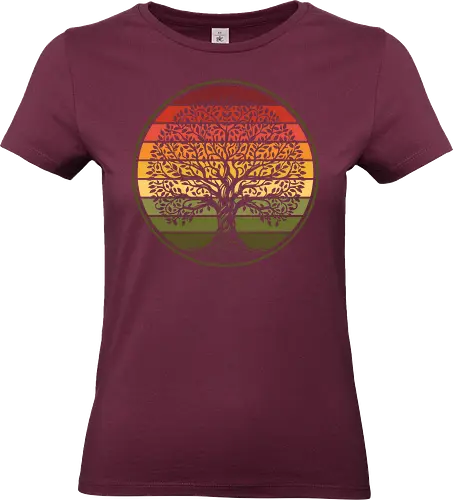 Autumn tree of life - tree of life, yoga, zen, retro, tree, colors, vintage, nature - Standard T-Shirt (Frauen)