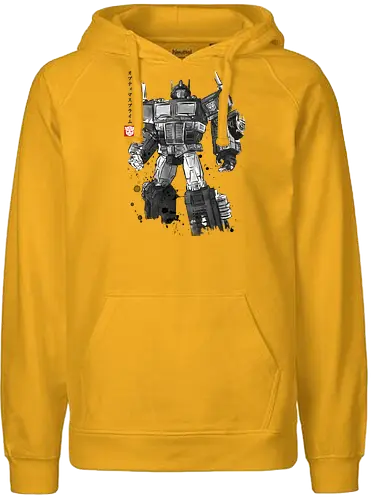 Convoy sumi e - transformers, robots, convoy, sumi e, japanese art, japan - Fairtrade Hoodie