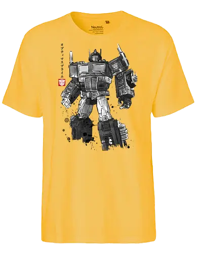 Convoy sumi e - transformers, robots, convoy, sumi e, japanese art, japan - Fairtrade T-Shirt