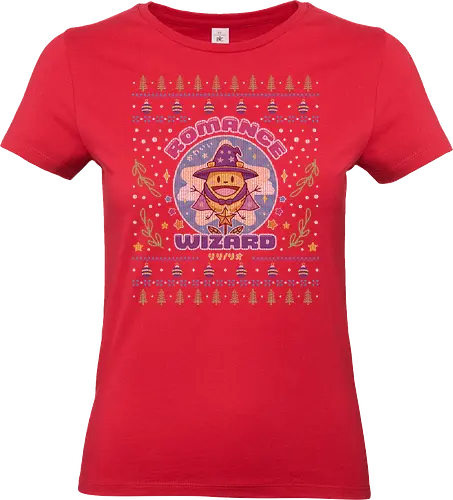 Romance Wizard Ugly Sweater - romantic, anime, wizard, mage, anzu, the romance, killer, riri, geek, nerd, otaku, tv serie, comedy, funny, ugly christmas sweater, christmas, ugly sweater, xmas - Standard T-Shirt (Frauen)