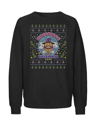 Romance Wizard Ugly Sweater - romantic, anime, wizard, mage, anzu, the romance, killer, riri, geek, nerd, otaku, tv serie, comedy, funny, ugly christmas sweater, christmas, ugly sweater, xmas - Fairtrade Sweatshirt