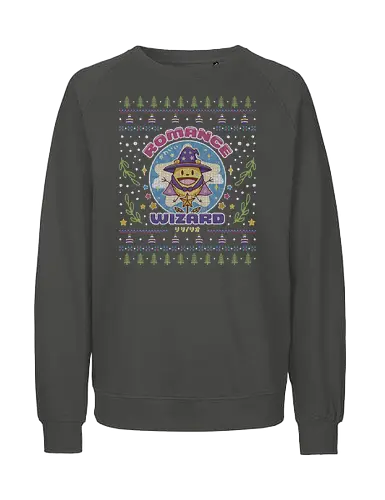 Romance Wizard Ugly Sweater - romantic, anime, wizard, mage, anzu, the romance, killer, riri, geek, nerd, otaku, tv serie, comedy, funny, ugly christmas sweater, christmas, ugly sweater, xmas - Fairtrade Sweatshirt
