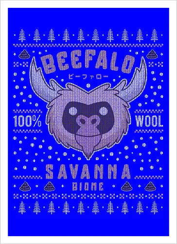 Savanna Beefalo Ugly Sweater