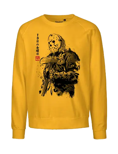 Crystal Lake killer sumi e - jason, halloween, japanese art, japan, 13th friday - Fairtrade Sweatshirt