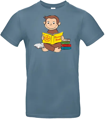 Curious reader - curious, monkey, books, funny, retro, vintage - Standard T-Shirt