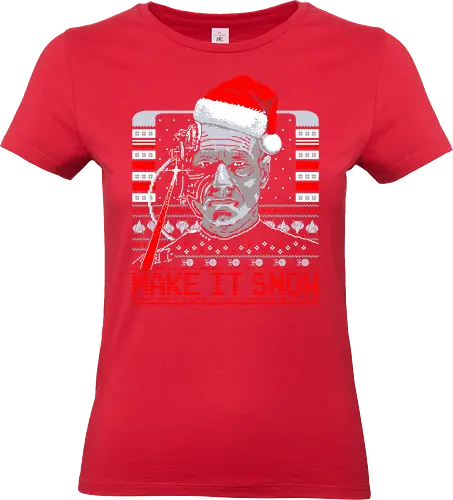 Make it snow - Make it snow, Jean Luc, Picard, Borg, Space, Parody, Funny, Christmas - Standard T-Shirt (Frauen)