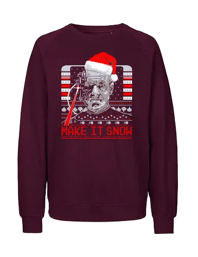 Make it snow - Make it snow, Jean Luc, Picard, Borg, Space, Parody, Funny, Christmas - Fairtrade Sweatshirt