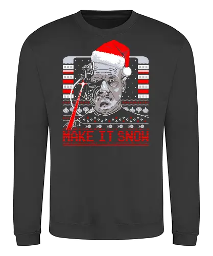 Make it snow - Make it snow, Jean Luc, Picard, Borg, Space, Parody, Funny, Christmas - Sweatshirt