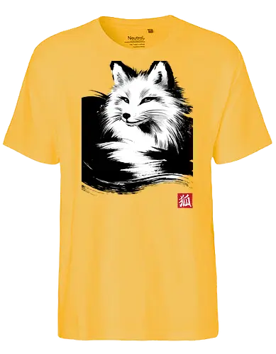 Fox resting sumi e - fox, foxes, animals, forest, nature, japan, japanese art - Fairtrade T-Shirt