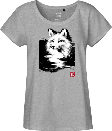 Fox resting sumi e