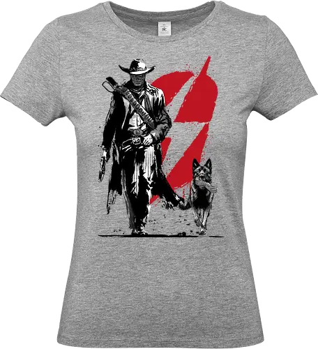 Lone Ghoul and cub - fallout, galaxy, vault, series, game, nuka, sumi e - Standard T-Shirt (Frauen)
