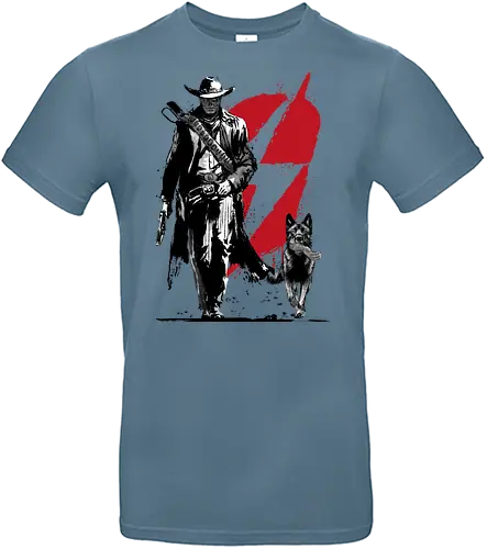 Lone Ghoul and cub - fallout, galaxy, vault, series, game, nuka, sumi e - Standard T-Shirt