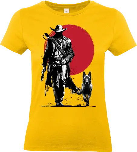 Lone Gunfighter and cub - galaxy, vault, series, game, nuka, sumi e - Standard T-Shirt (Frauen)
