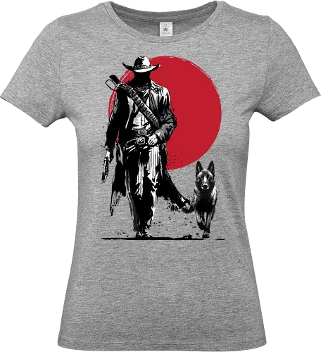 Lone Gunfighter and cub - galaxy, vault, series, game, nuka, sumi e - Standard T-Shirt (Frauen)