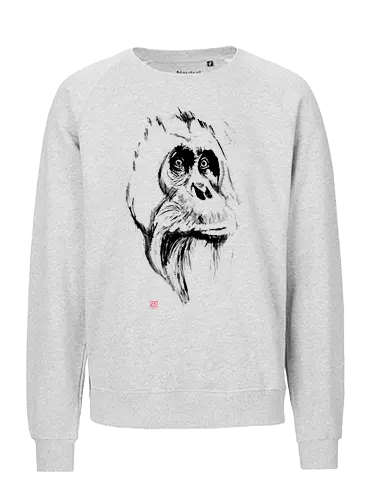 orangutan - samurai, sumie, japan - Fairtrade Sweatshirt