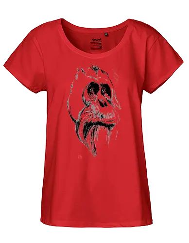 orangutan - samurai, sumie, japan - Fairtrade Girl Shirt