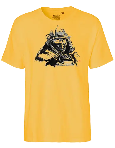 samurai face - samurai, japan, sumie, armor - Fairtrade T-Shirt