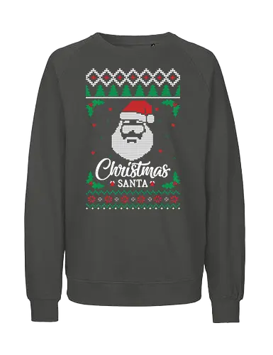 Christmas Santa - christmas, santa claus, festive, holiday, winter, decoration, pattern, sweater - Fairtrade Sweatshirt