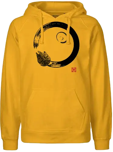 Millenium enso - circle, falcon, galaxy, zen, millenium, movies, moon - Fairtrade Hoodie