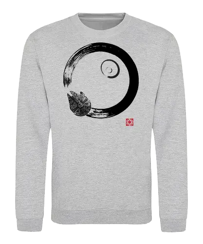 Millenium enso - circle, falcon, galaxy, zen, millenium, movies, moon - Sweatshirt