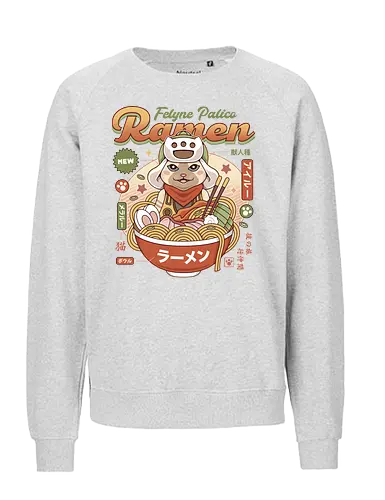 Felyne Palico Ramen - monster, hunting, gamer, gaming, video games, iceborne, wyvern, felyne, pickle, hunter monster world, game, gamer, gaming, video games, hunter, monster rise, monster wilds - Fairtrade Sweatshirt