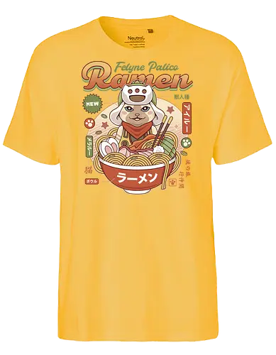 Felyne Palico Ramen - monster, hunting, gamer, gaming, video games, iceborne, wyvern, felyne, pickle, hunter monster world, game, gamer, gaming, video games, hunter, monster rise, monster wilds - Fairtrade T-Shirt