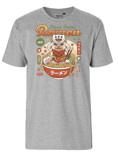 Felyne Palico Ramen - monster, hunting, gamer, gaming, video games, iceborne, wyvern, felyne, pickle, hunter monster world, game, gamer, gaming, video games, hunter, monster rise, monster wilds - Fairtrade T-Shirt