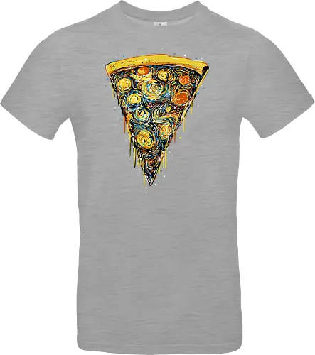 Starry slice - pizza, pizza lovers, food, Vincen Van Gogh, painting, funn, funny, memes, starry nights - Standard T-Shirt