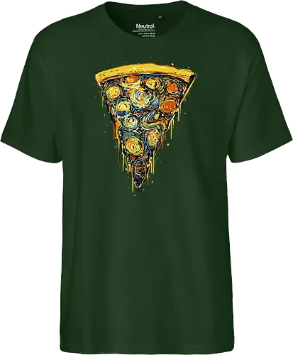 Starry slice - pizza, pizza lovers, food, Vincen Van Gogh, painting, funn, funny, memes, starry nights - Fairtrade T-Shirt