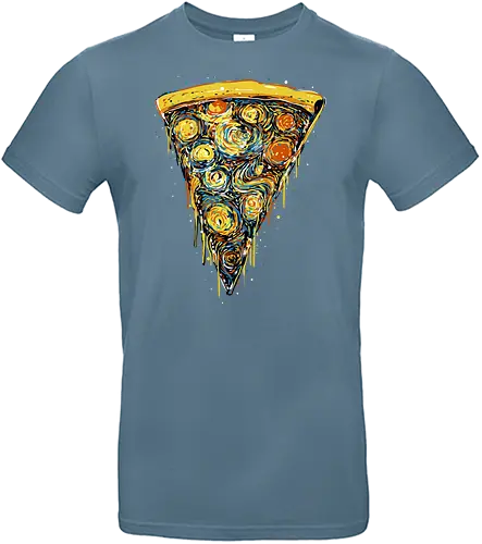 Starry slice - pizza, pizza lovers, food, Vincen Van Gogh, painting, funn, funny, memes, starry nights - Standard T-Shirt