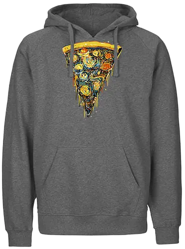 Starry slice - pizza, pizza lovers, food, Vincen Van Gogh, painting, funn, funny, memes, starry nights - Fairtrade Hoodie