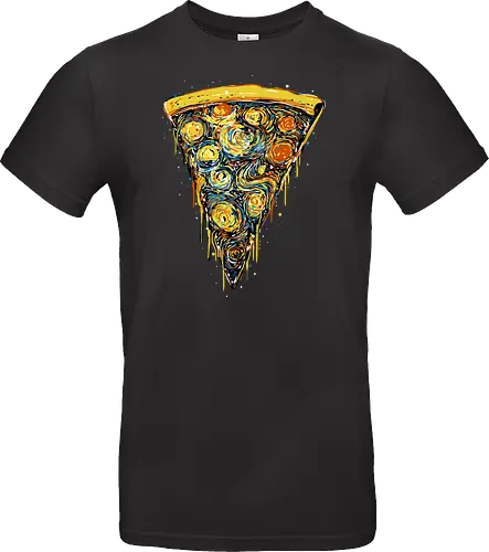 Starry slice - pizza, pizza lovers, food, Vincen Van Gogh, painting, funn, funny, memes, starry nights - Standard T-Shirt