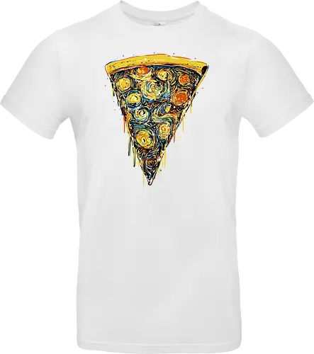 Starry slice - pizza, pizza lovers, food, Vincen Van Gogh, painting, funn, funny, memes, starry nights - Standard T-Shirt