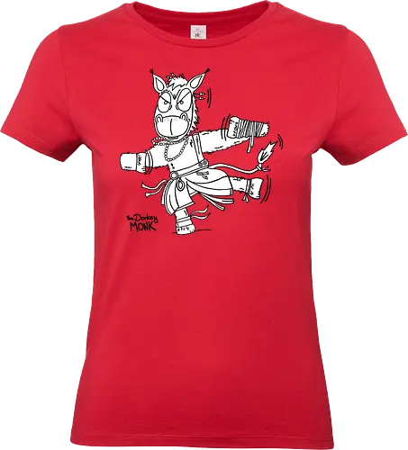 Der Esel (Mönch) - comic, comics, comic style, comic stil, Pen and Paper, dungeons, dragons, esel, donkey, mönch, märchen, sage, zauberei - Standard T-Shirt (Frauen)