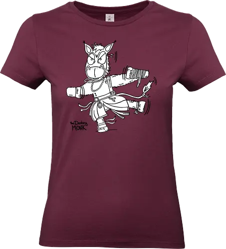 Der Esel (Mönch) - comic, comics, comic style, comic stil, Pen and Paper, dungeons, dragons, esel, donkey, mönch, märchen, sage, zauberei - Standard T-Shirt (Frauen)