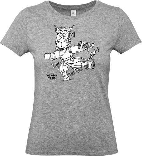 Der Esel (Mönch) - comic, comics, comic style, comic stil, Pen and Paper, dungeons, dragons, esel, donkey, mönch, märchen, sage, zauberei - Standard T-Shirt (Frauen)