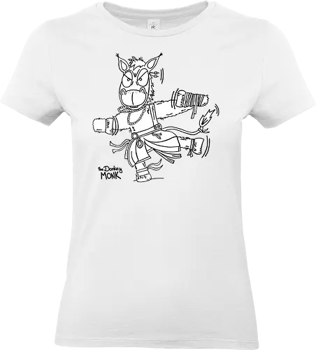 Der Esel (Mönch) - comic, comics, comic style, comic stil, Pen and Paper, dungeons, dragons, esel, donkey, mönch, märchen, sage, zauberei - Standard T-Shirt (Frauen)