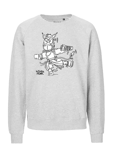 Der Esel (Mönch) - comic, comics, comic style, comic stil, Pen and Paper, dungeons, dragons, esel, donkey, mönch, märchen, sage, zauberei - Fairtrade Sweatshirt