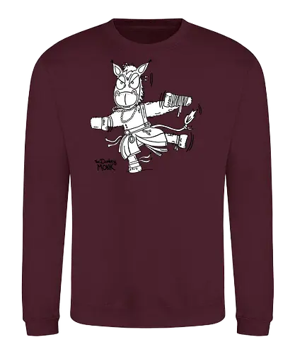 Der Esel (Mönch) - comic, comics, comic style, comic stil, Pen and Paper, dungeons, dragons, esel, donkey, mönch, märchen, sage, zauberei - Sweatshirt