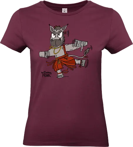 Der Esel (Mönch) (bunt) - comic, comics, comic style, comic stil, Pen and Paper, dungeons, dragons, esel, donkey, mönch, märchen, sage, zauberei - Standard T-Shirt (Frauen)