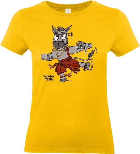 Der Esel (Mönch) (bunt) - comic, comics, comic style, comic stil, Pen and Paper, dungeons, dragons, esel, donkey, mönch, märchen, sage, zauberei - Standard T-Shirt (Frauen)
