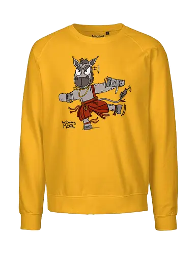 Der Esel (Mönch) (bunt) - comic, comics, comic style, comic stil, Pen and Paper, dungeons, dragons, esel, donkey, mönch, märchen, sage, zauberei - Fairtrade Sweatshirt