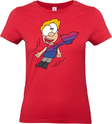 Herzschlag Bisexuell - comic, comics, comic style, comic stil, bisexuell, bi, lgbt, lgbtq, lgbtqia+, queer, liebe - Standard T-Shirt (Frauen)