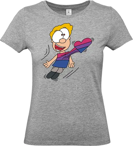 Herzschlag Bisexuell - comic, comics, comic style, comic stil, bisexuell, bi, lgbt, lgbtq, lgbtqia+, queer, liebe - Standard T-Shirt (Frauen)