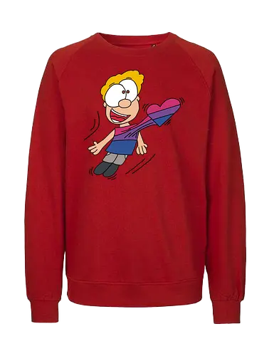 Herzschlag Bisexuell - comic, comics, comic style, comic stil, bisexuell, bi, lgbt, lgbtq, lgbtqia+, queer, liebe - Fairtrade Sweatshirt