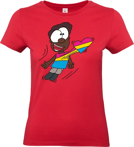 Herzschlag Pansexuell - comic, comics, comic style, comic stil, pansexuell, pan, lgbt, lgbtq, lgbtqia+, queer, liebe - Standard T-Shirt (Frauen)